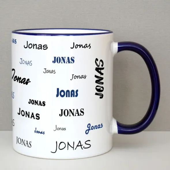 Tasse mit Namen - Namenstasse dunkelblau