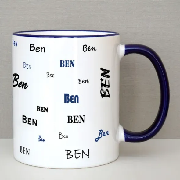Tasse mit Namen - Namenstasse dunkelblau