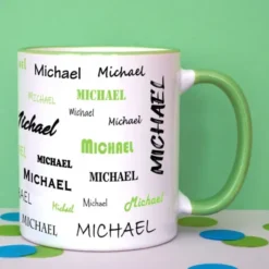 Tasse mit Namen - Namenstasse hellgrün
