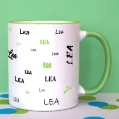 Tasse mit Namen - Namenstasse hellgrün