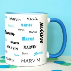 Tasse mit Namen - Namenstasse hellblau