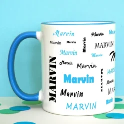Tasse mit Namen - Namenstasse hellblau