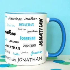 Tasse mit Namen - Namenstasse hellblau