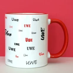 Tasse mit Namen - Namenstasse rot