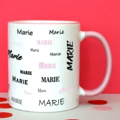 Tasse mit Namen - Namenstasse rosa