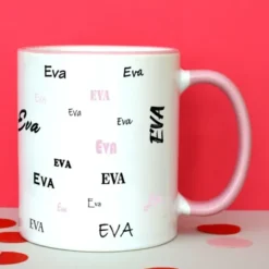 Tasse mit Namen - Namenstasse rosa
