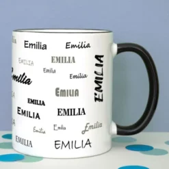 Tasse mit Namen - Namenstasse schwarz