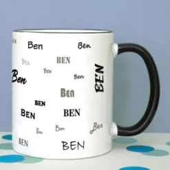 Tasse mit Namen - Namenstasse schwarz