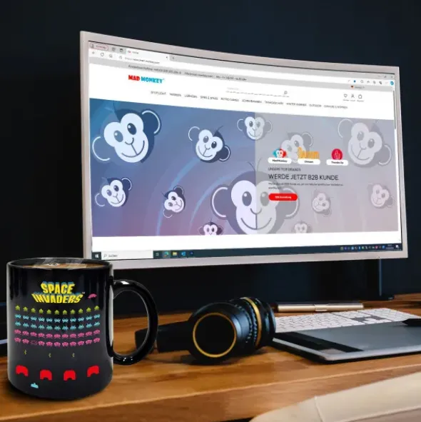 Tasse Space Invaders - Wechselmotiv Morph Mug - Wärmeeffekt