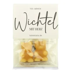 Tee Bärchen 2er-Set WICHTEL MIT HERZ - Orange Zimt