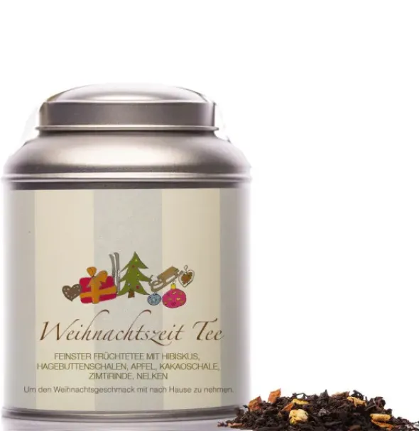 Teedose mit Früchtetee - Weihnachtszeit Tee