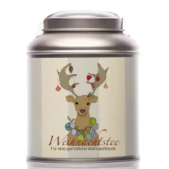 Teedose mit Früchtetee - Weihnachtstee Rentier