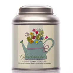 Teedose mit Kräutertee - Geburtstagstee Kanne