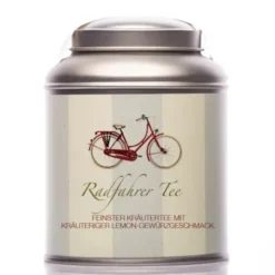 Teedose mit Tee - Radfahrer Tee