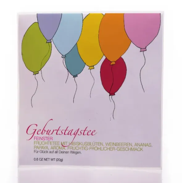 Tee im Umschlag - Geburtstagstee Luftballon