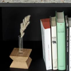 Teelichthalter & Blumenvase JOSEPH Eichenholz inkl. Blumensamenmischung