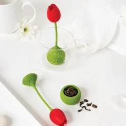 Teesieb TULIP, Blume Tee-Ei Tulpe rot