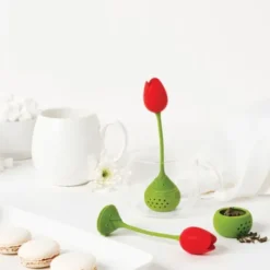Teesieb TULIP, Blume Tee-Ei Tulpe rot