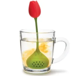 Teesieb TULIP, Blume Tee-Ei Tulpe rot