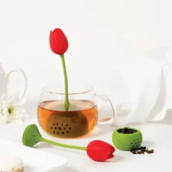 Teesieb TULIP, Blume Tee-Ei Tulpe rot