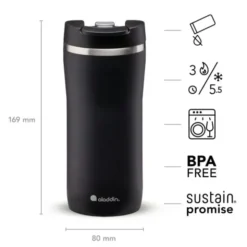 Thermobecher Edelstahl Leak Lock 0,35 l schwarz