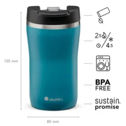 Thermobecher Edelstahl Leak Lock 0,25 l petrol