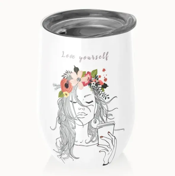 Thermobecher Love yourself - doppelwandig 420 ml