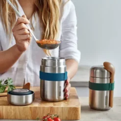 Thermo Lunchpot FOOD FLASK mit Löffel 400 ml orange