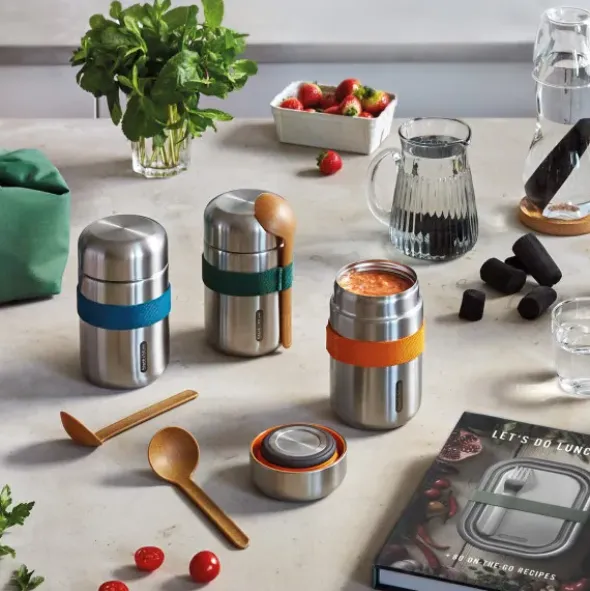 Thermo Lunchpot FOOD FLASK mit Löffel 400 ml schwarz