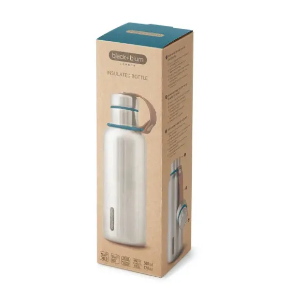 Thermosflasche 0,5 l Edelstahl, orange