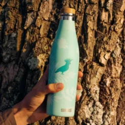 Thermosflasche 0,5 l MERIDIAN Edelstahl, Birds Vögel grün
