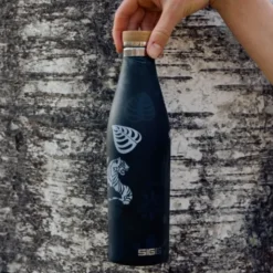 Thermosflasche 0,5 l MERIDIAN Edelstahl, Tiger schwarz