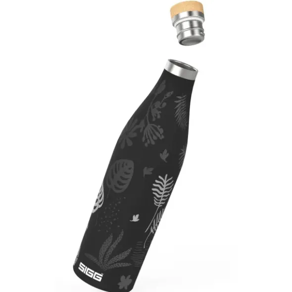 Thermosflasche 0,5 l MERIDIAN Edelstahl, Tiger schwarz