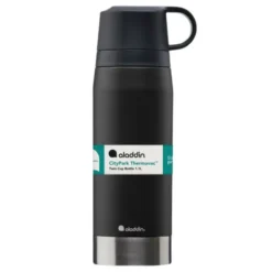 Thermoskanne mit 2 Becher CITYPARK TWIN CUP 1,1 l schwarz