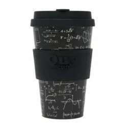 To Go Becher schwarz - Kaffeebecher mit Matheformeln