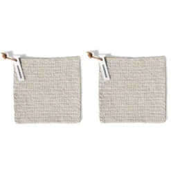 Topflappen Handmade 2er Set – gehäkelt aus Baumwolle