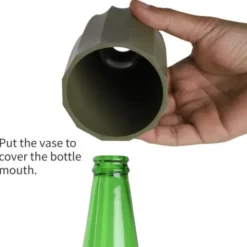 Topper-Aufsatz Kaktus für Flasche - Cacvase L (3er Set) grün