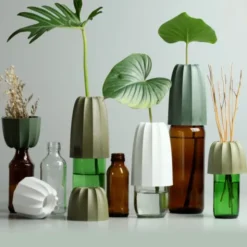 Topper-Aufsatz Kaktus für Flasche - Cacvase L (3er Set) grün