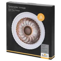 Tortenteller VINTAGE 25 cm Keramik weiß