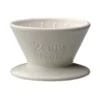 Trichter für Kaffeefilter, Porzellan - brewer 2Cups, weiß