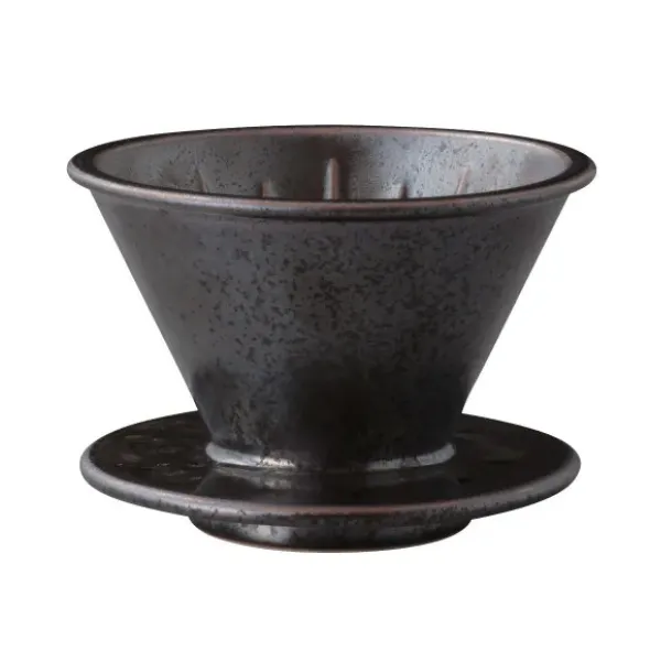 Trichter für Kaffeefilter, Porzellan - brewer 2Cups, schwarz metallic