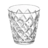Trinkbecher CRYSTAL S 250 ml - transparentes Kunststoffglas mit Facettendesign