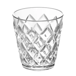 Trinkbecher CRYSTAL S 250 ml - transparentes Kunststoffglas mit Facettendesign