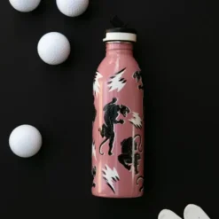 Trinkflasche ATHLEISURE mit Sporttrinkverschluss 0,5 l Edelstahl, coral pulse
