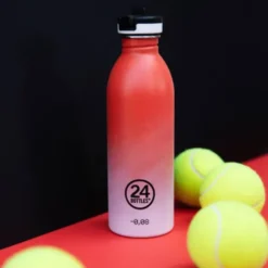 Trinkflasche ATHLEISURE mit Sporttrinkverschluss 0,5 l Edelstahl, coral pulse
