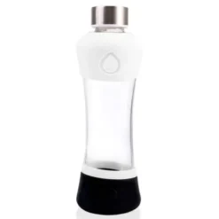 Trinkflasche aus Glas - ACTIVE weiß