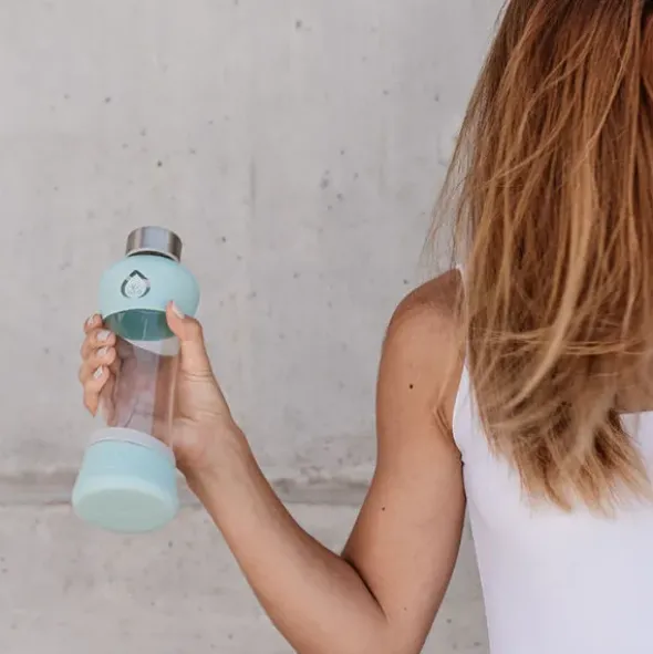 Trinkflasche aus Glas - ACTIVE mint