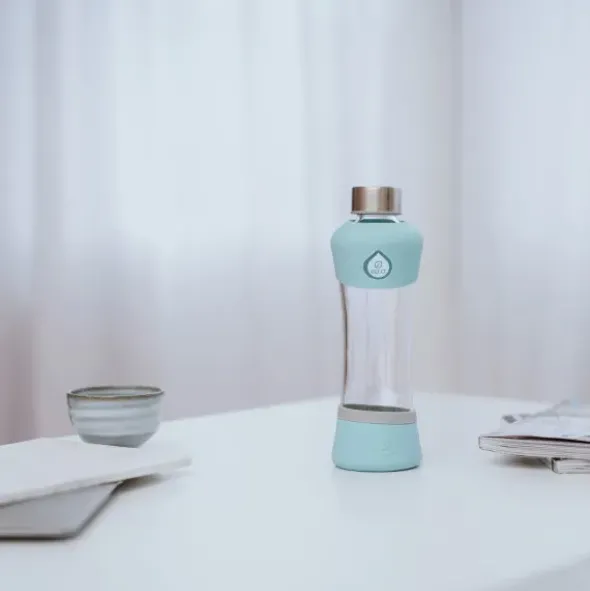 Trinkflasche aus Glas - ACTIVE mint