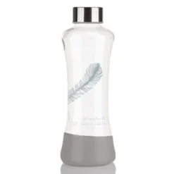 Trinkflasche aus Glas - PRINT 550 ml - Feather