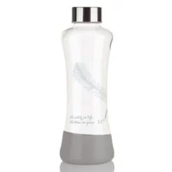 Trinkflasche aus Glas - PRINT 550 ml - Feather